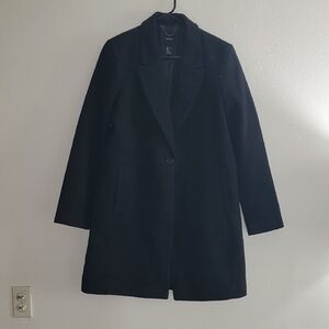 Forever 21 Elegant Black Pea Coat